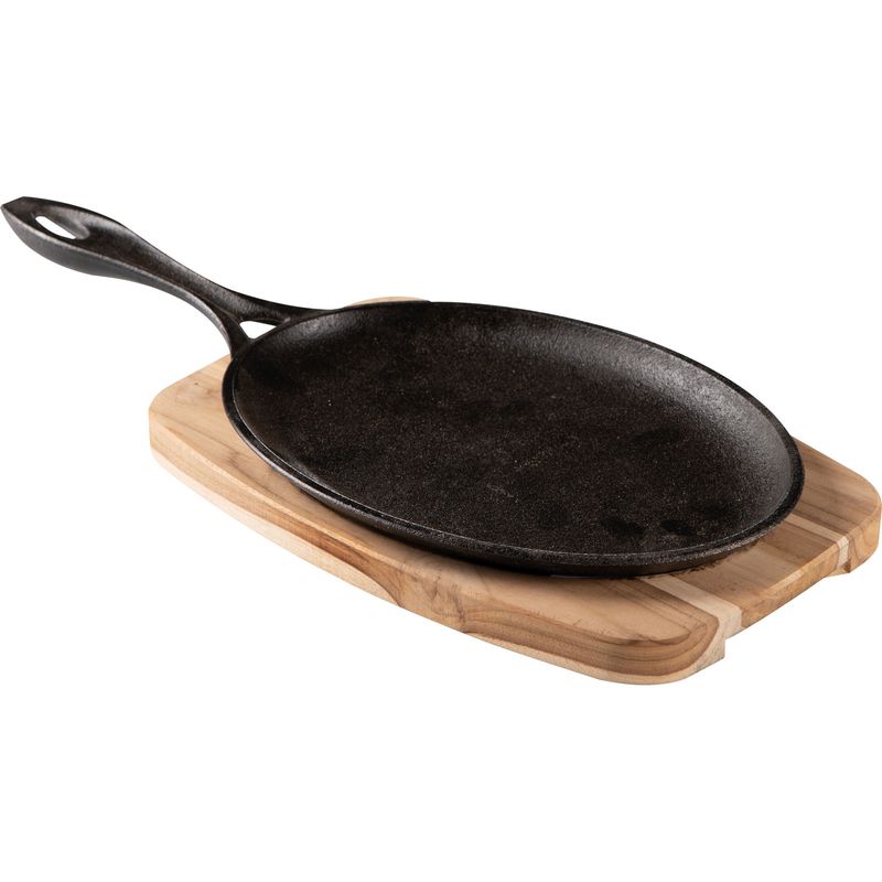TRAMONTINA - Tabla de Madera con Grill de Hierro Fundido 30x18 Tramontina