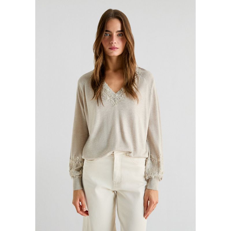 SCALPERS - Sweater Detalle Encaje