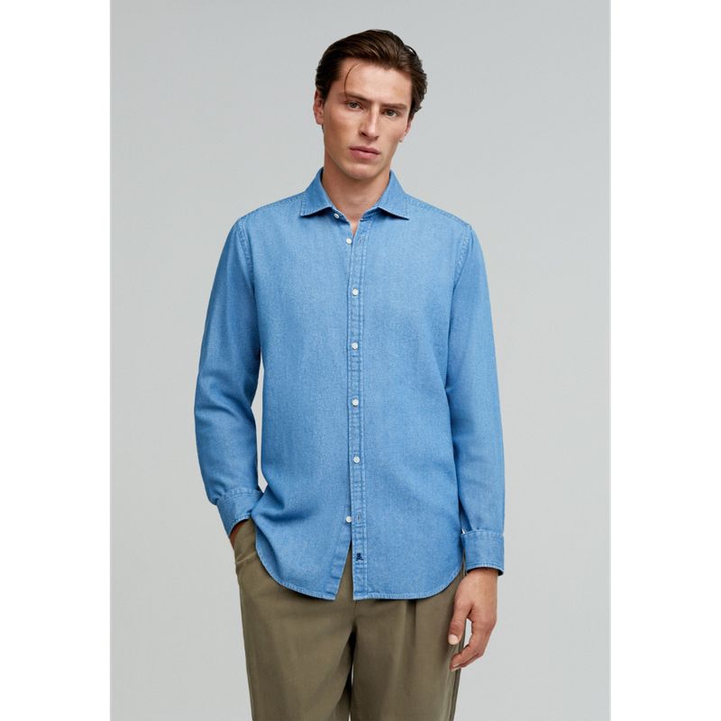 SCALPERS - Camisa Denim Calavera Tapeta