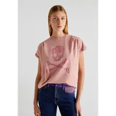 SCALPERS - Polera Calavera Pliegue Hombro