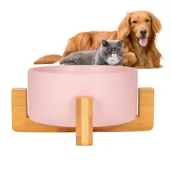 GENERICO - Plato Comedero Bebedero Cerámica Mascotas Perros Y Gatos