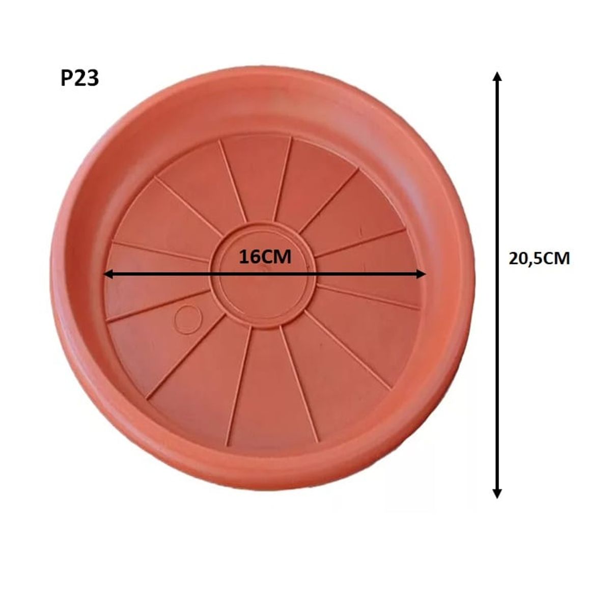 GENERICO - Pack 20 Plato Base Macetero Redondo Interior 16Cm N°23