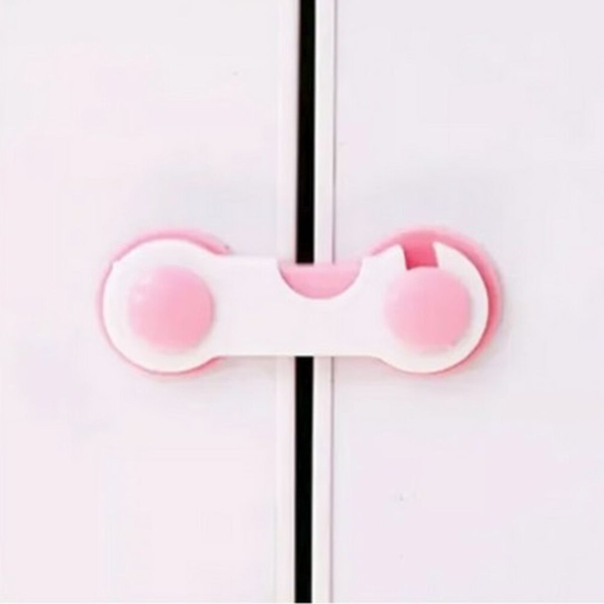 GENERICO - Set 2 Unds Traba Bloqueo Puertas Y Cajones Bebes Rosado