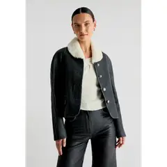 SCALPERS - Chaqueta Piel Cuello Borrego