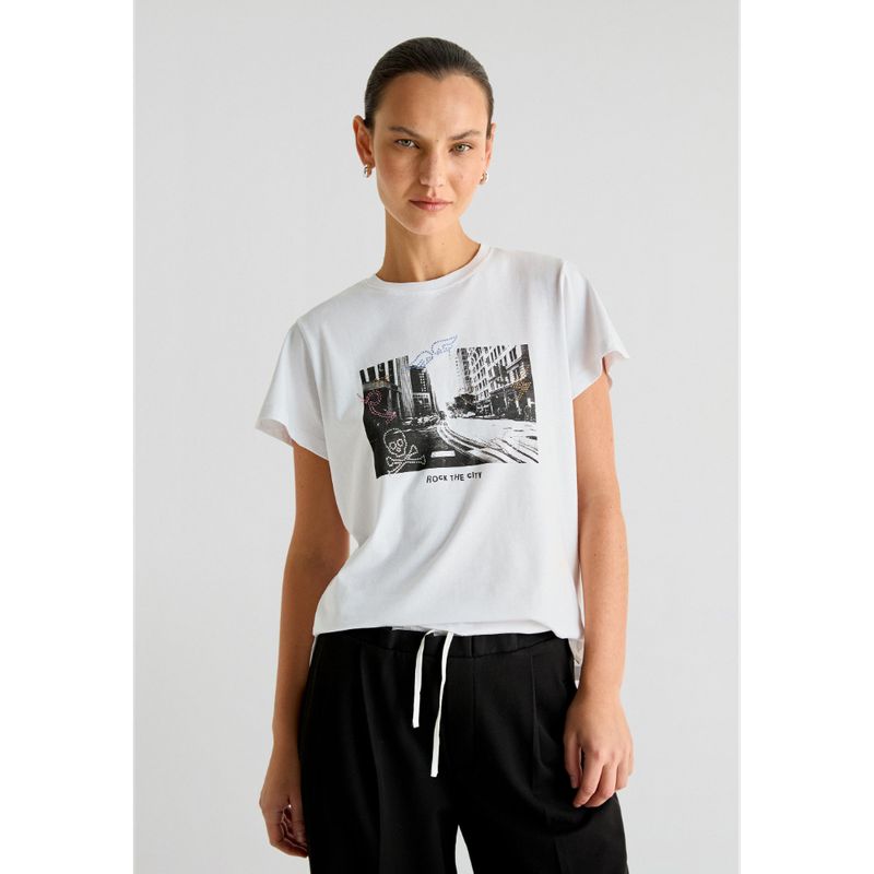 SCALPERS - Polera Foto Cristales