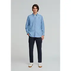 SCALPERS - Camisa Denim Calavera Cuello Botones