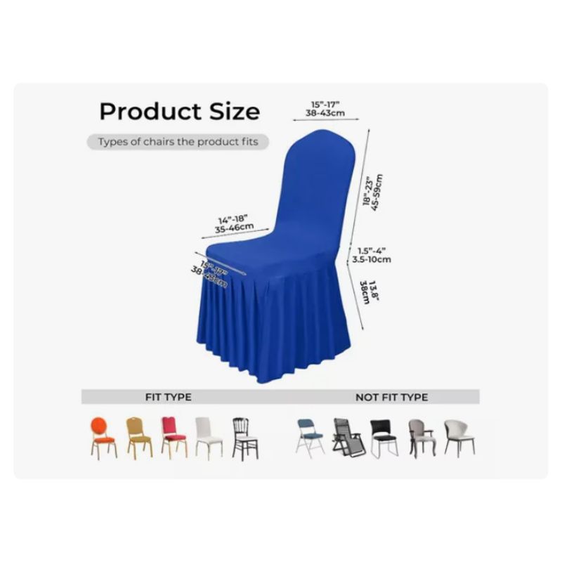 GENERICO - Pack 6 Funda Elástica Para Silla Universal De Evento