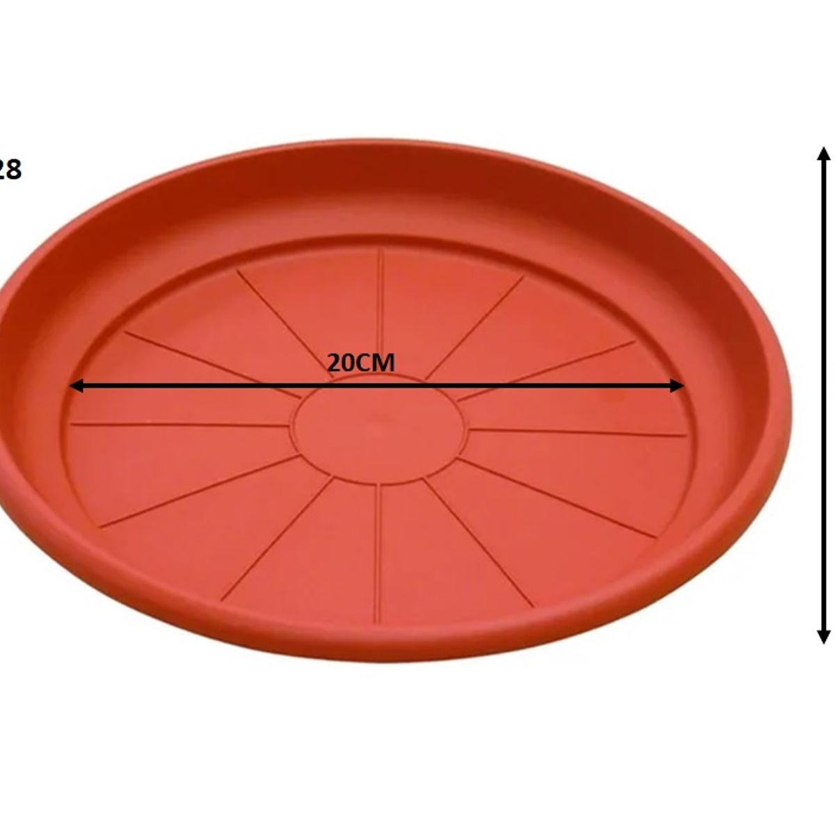 GENERICO - Pack 5 Plato Base Macetero Redondo Interior 20Cm N°28