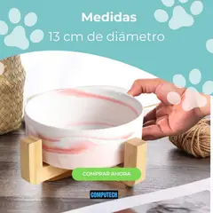 GENERICO - Plato Comedero Bebedero Cerámica Mascotas Perros y gatos