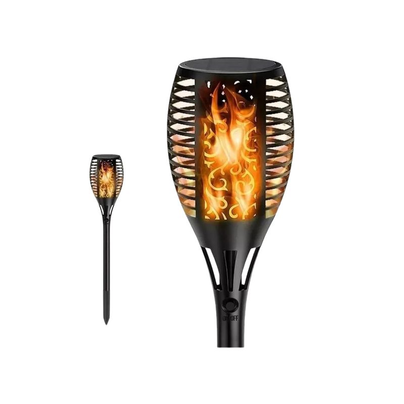 GENERICO - Lámpara Farola Led Estaca Antorcha Llama Solar Impermeable