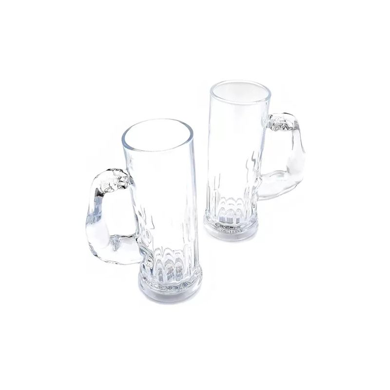 GENERICO - Vasos Cerveceros Set 2 Piezas Shop 550ml Vidrio Blanco