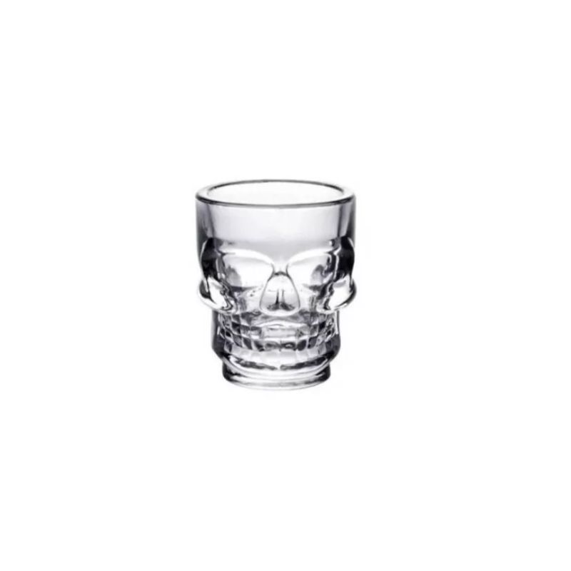 GENERICO - Vaso Shot Tequilero Calavera Vidrio 6 Pcs 65ml
