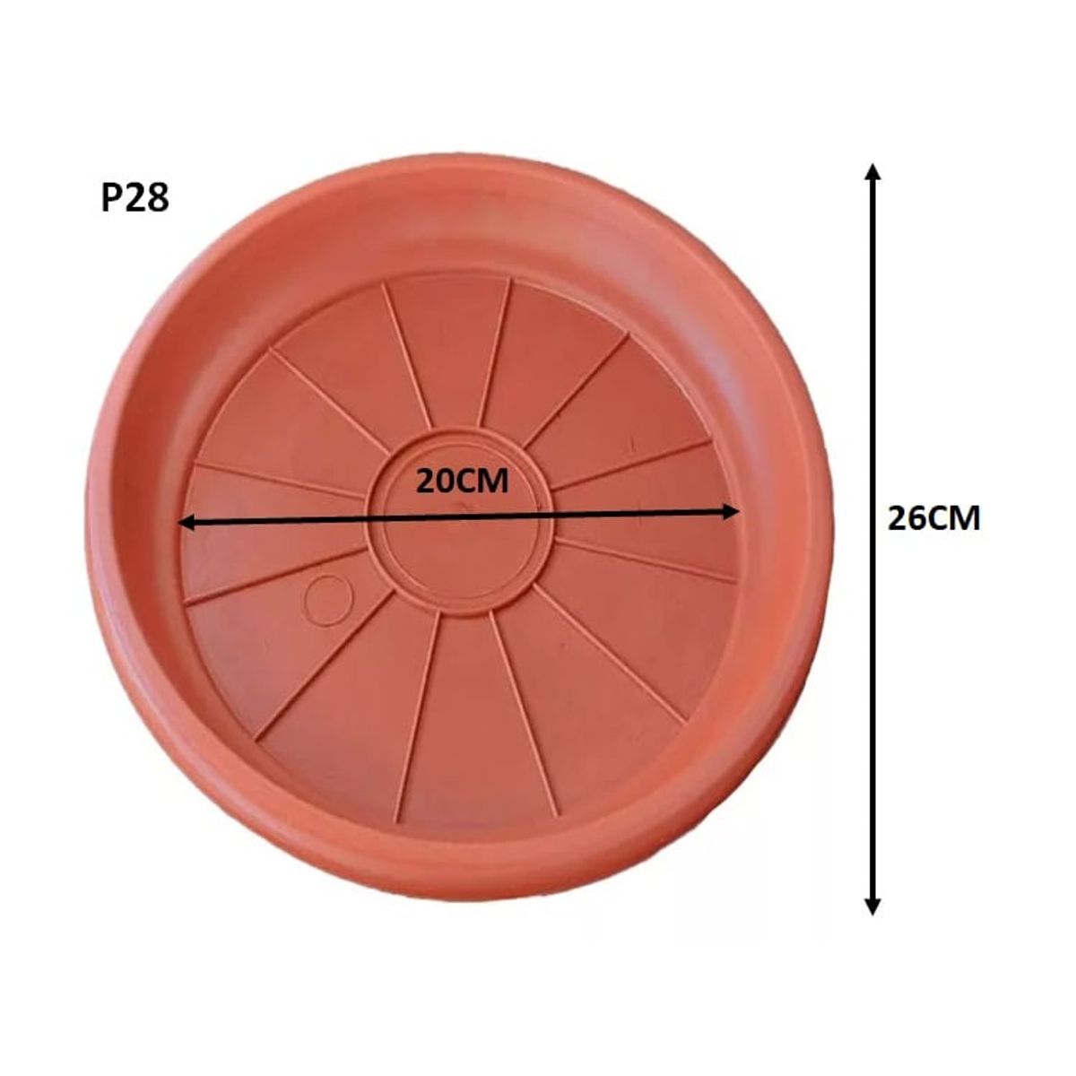 GENERICO - Pack 20 Plato Base Macetero Redondo Interior 20Cm N°28