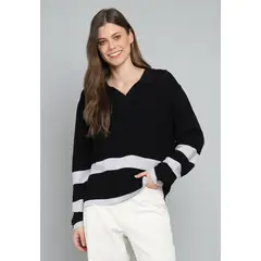 ESPRIT - Sweater Cuello Camisero Mujer
