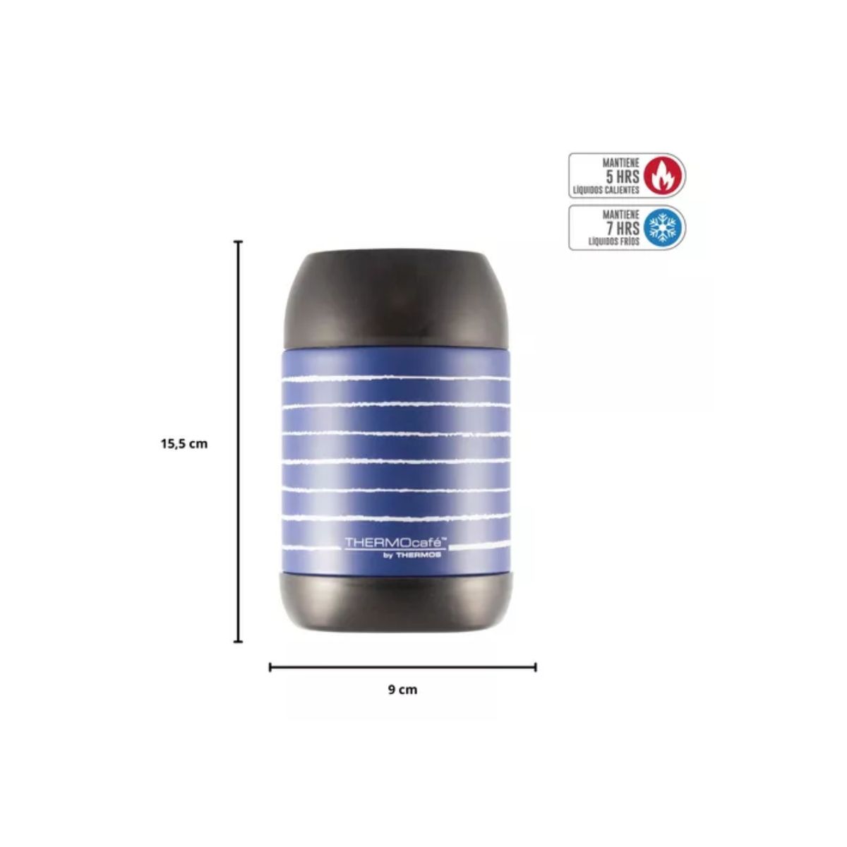 THERMOS - Termo Comida Acero Inox 500 Ml Lines Color Azul