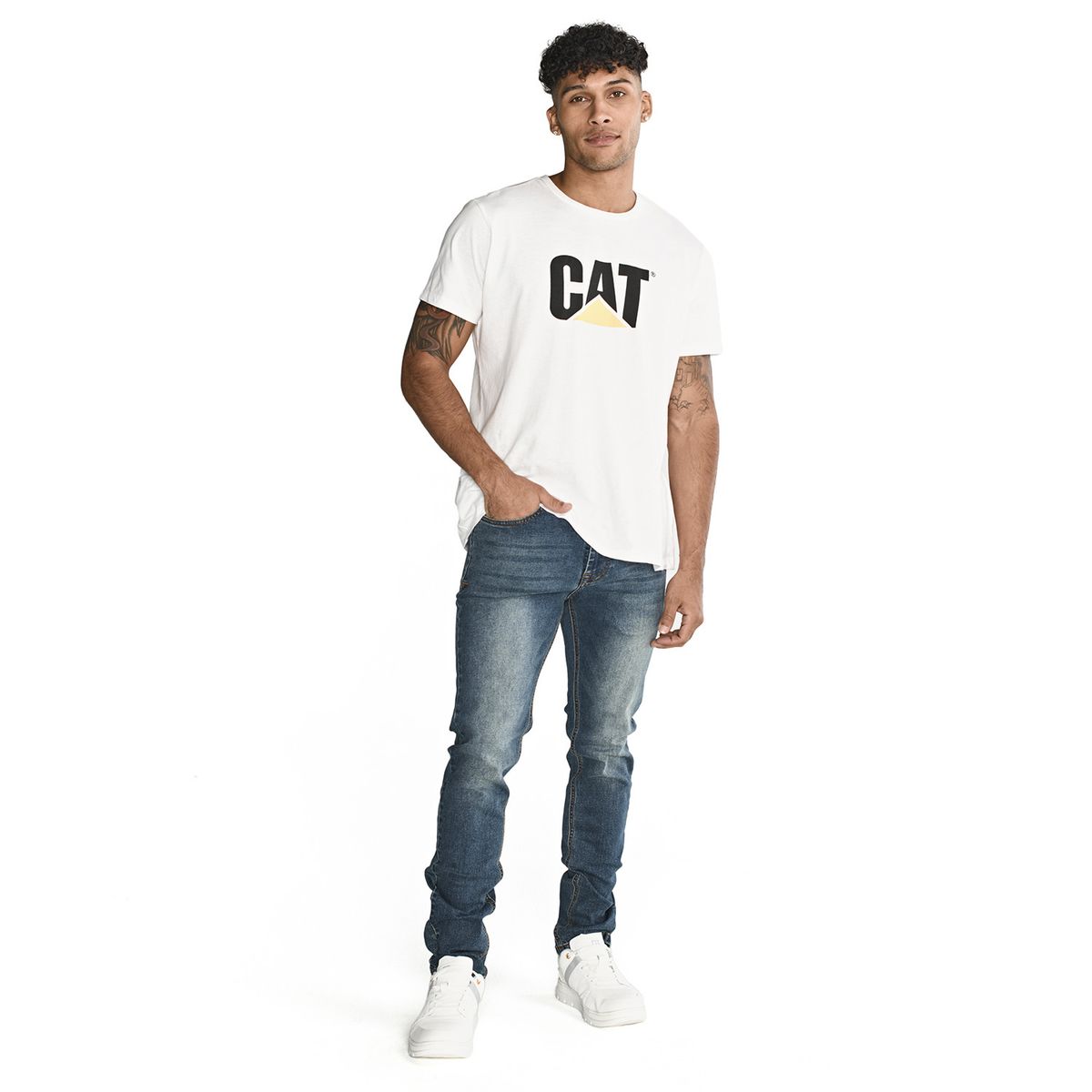 CAT - Jeans Hombre Triblend Stretch Denim Skinny Azul CAT