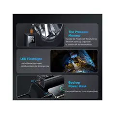 GENERICO - Compresor De Aire Portátil 12v 6000mah Inflador Inalámbrico