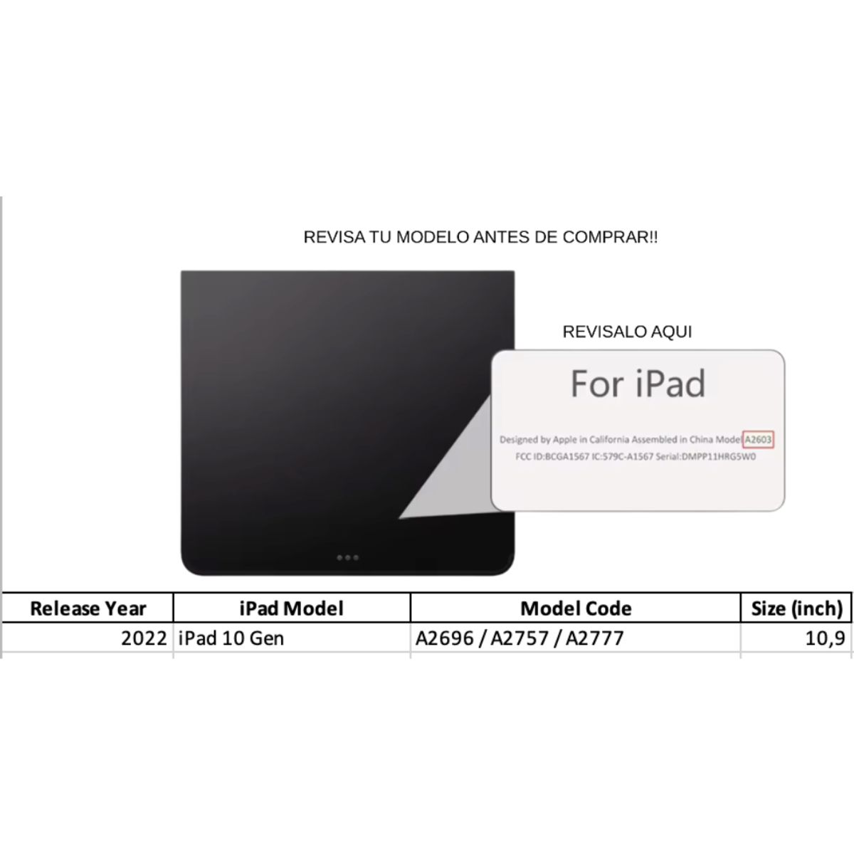 GENERICO - Fundas Con Teclado Premium Para iPad 10,9 (10 GEN) Incluye letra Ñ