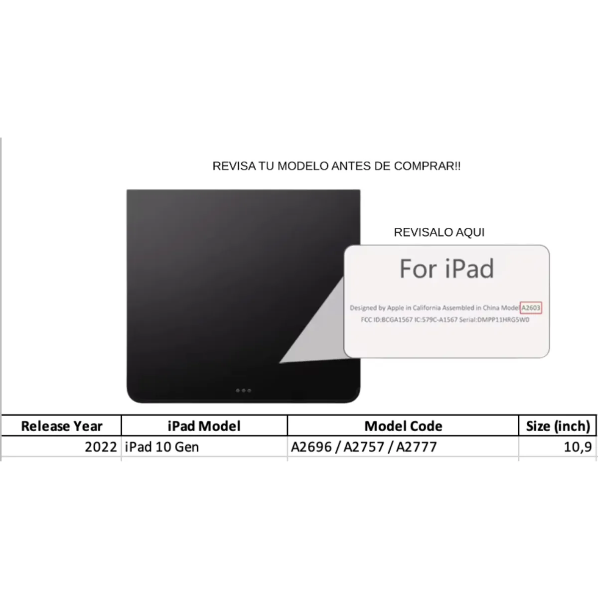 GENERICO - Fundas Con Teclado Premium Para iPad 10,9 (10 GEN) Incluye letra Ñ