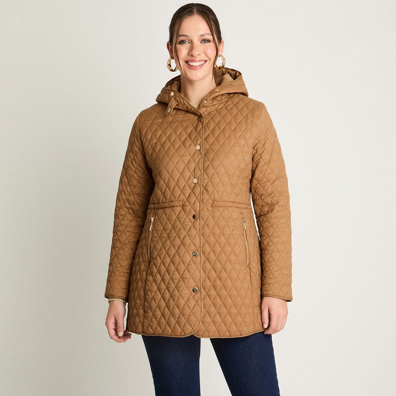 LORENZO DI PONTTI - Parka Larga Con Gorro Camel