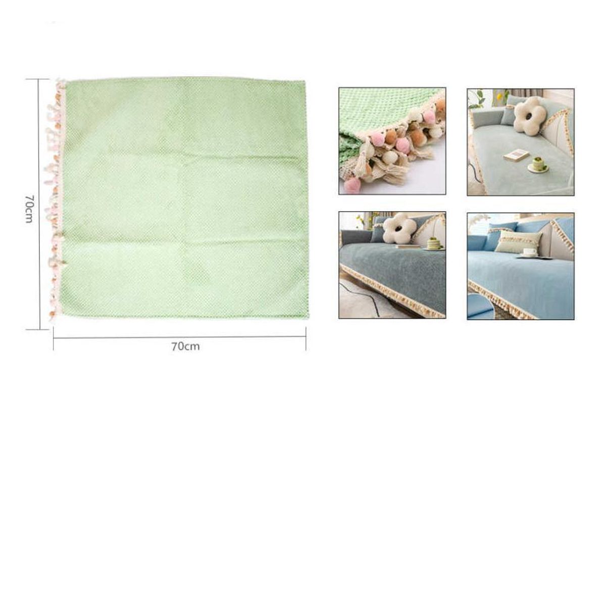 GENERICO - Colcha Sofa Verde 70x70cm