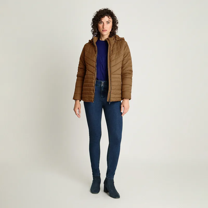 LORENZO DI PONTTI - Parka Corta Manga Larga Gruesa Camel
