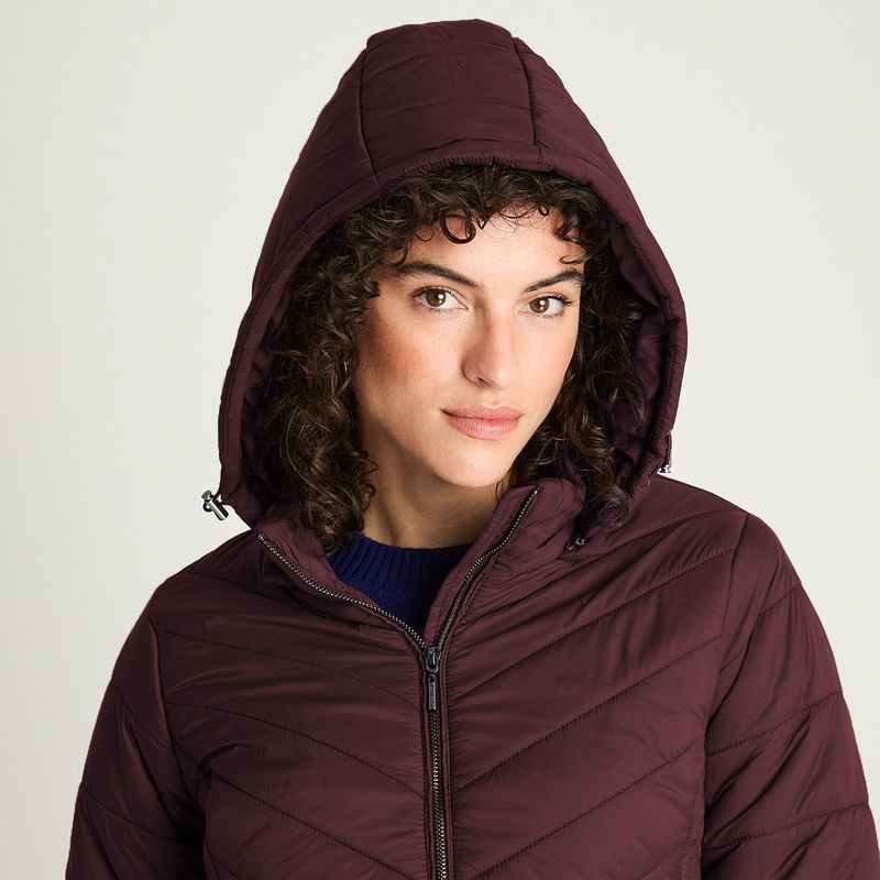LORENZO DI PONTTI - Parka Corta Manga Larga Gruesa Burdeo