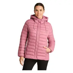 CURVI - Parka Manga Larga Basica Corta Rosado