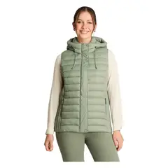 CURVI - Parka Basica Sin Mangas Verde