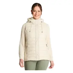 CURVI - Parka Basica Sin Mangas Beige