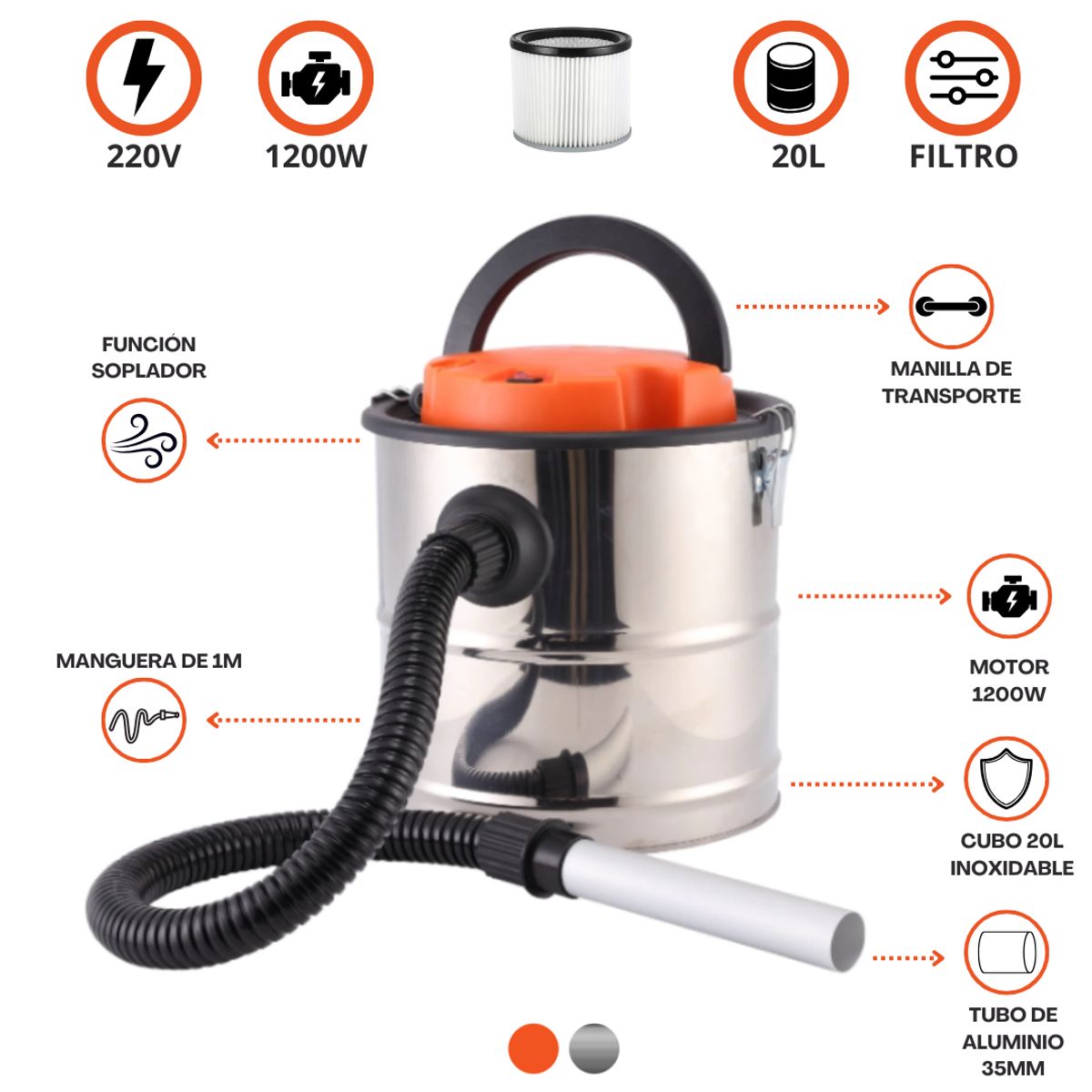 BELLELLI - Aspiradora para Auto 1200W