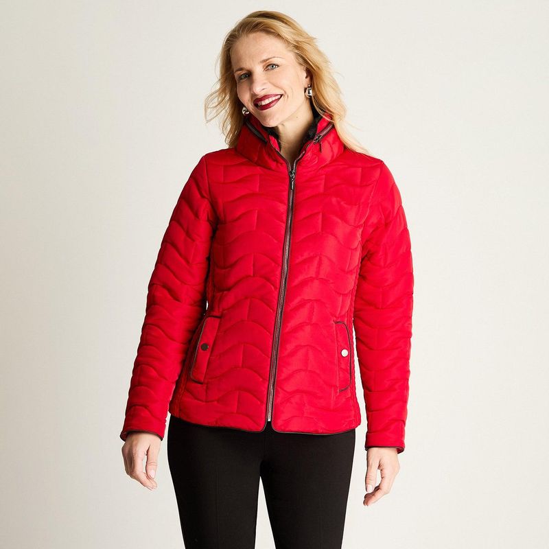 LORENZO DI PONTTI - Parka Corta Forrada Manga Larga Rojo