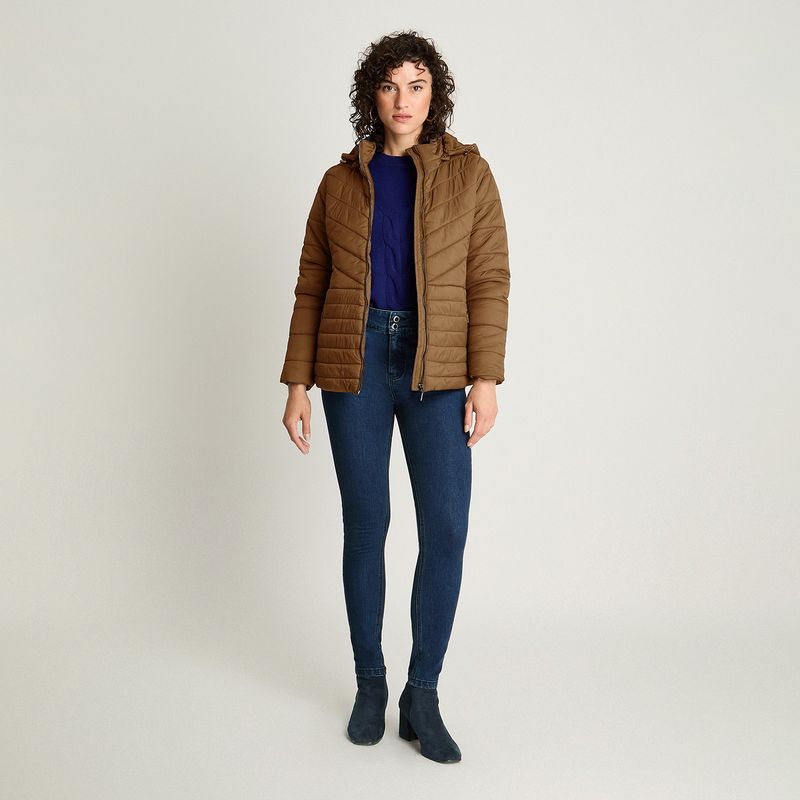 LORENZO DI PONTTI - Parka Corta Manga Larga Gruesa Camel