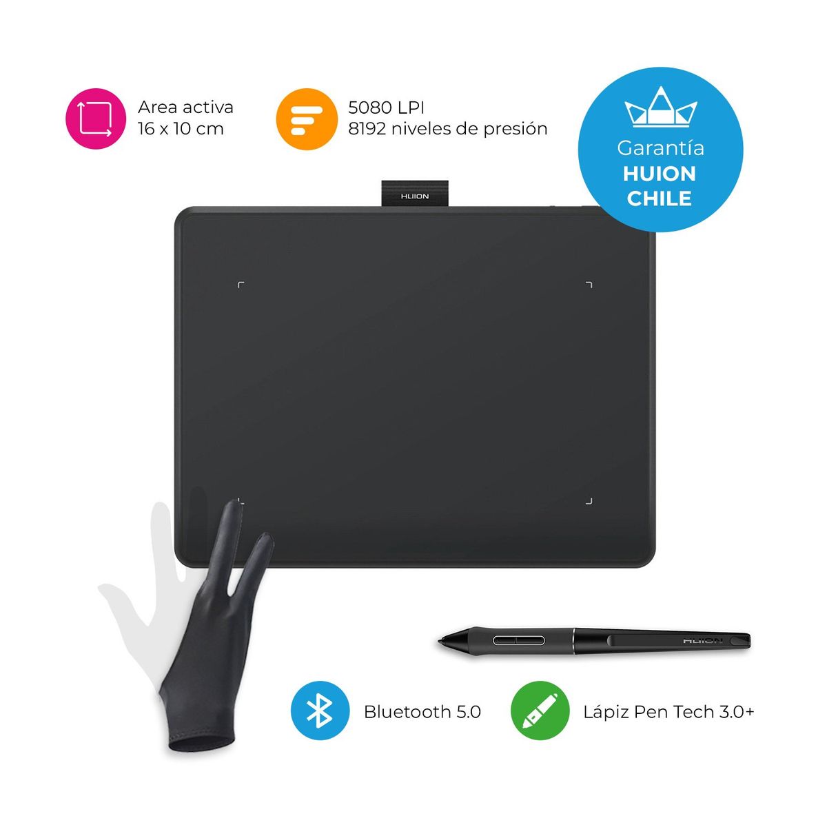 HUION - Tableta Gráfica Inspiroy Frego S Bluetooth con Guante - TG