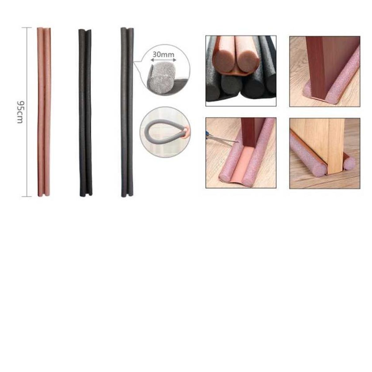 GENERICO - Set 6 Protector Aislante para Puerta