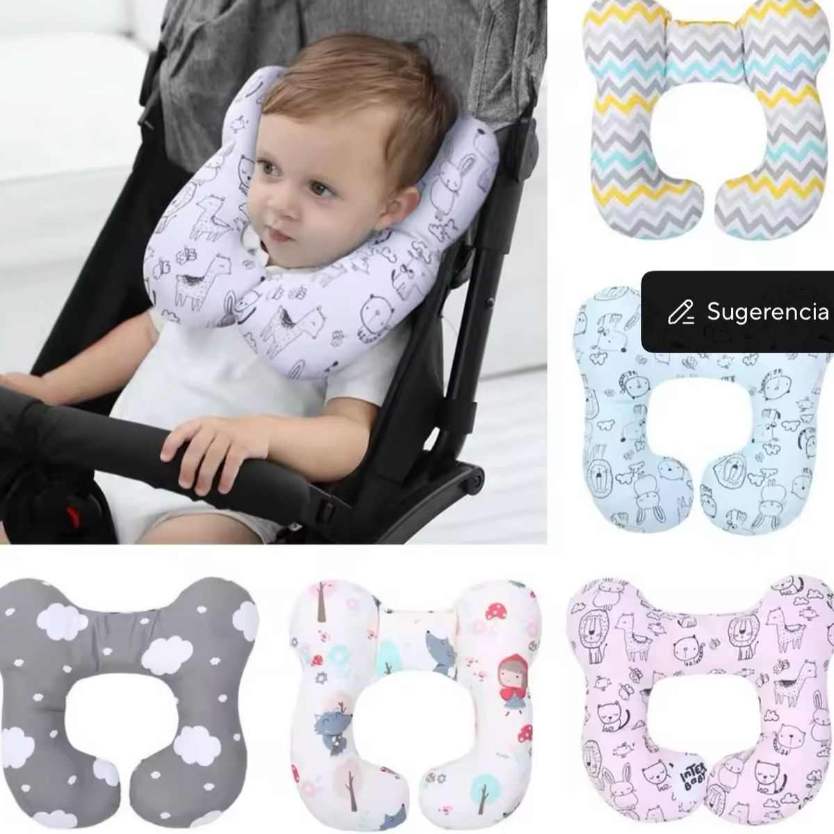 GENERICO - Cojin Cuello Almohada Para Bebe Coche O Silla Auto Viajes