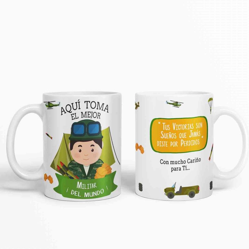 GENERICO - Taza aquí toma el mejor Militar del mundo D67