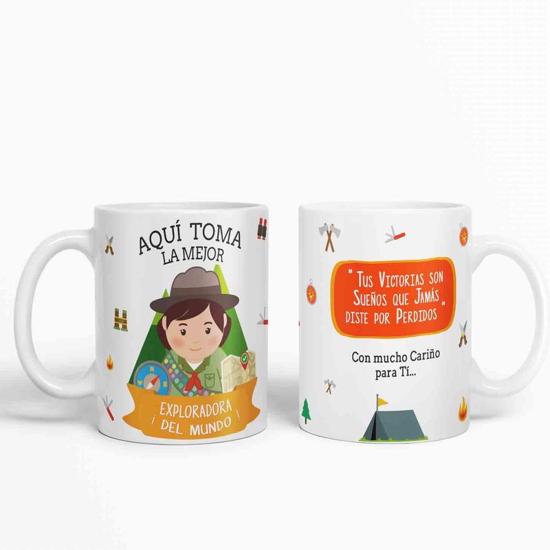 ESTAMPA MANIA - Taza aquí toma la mejor Exploradora del mundo D68