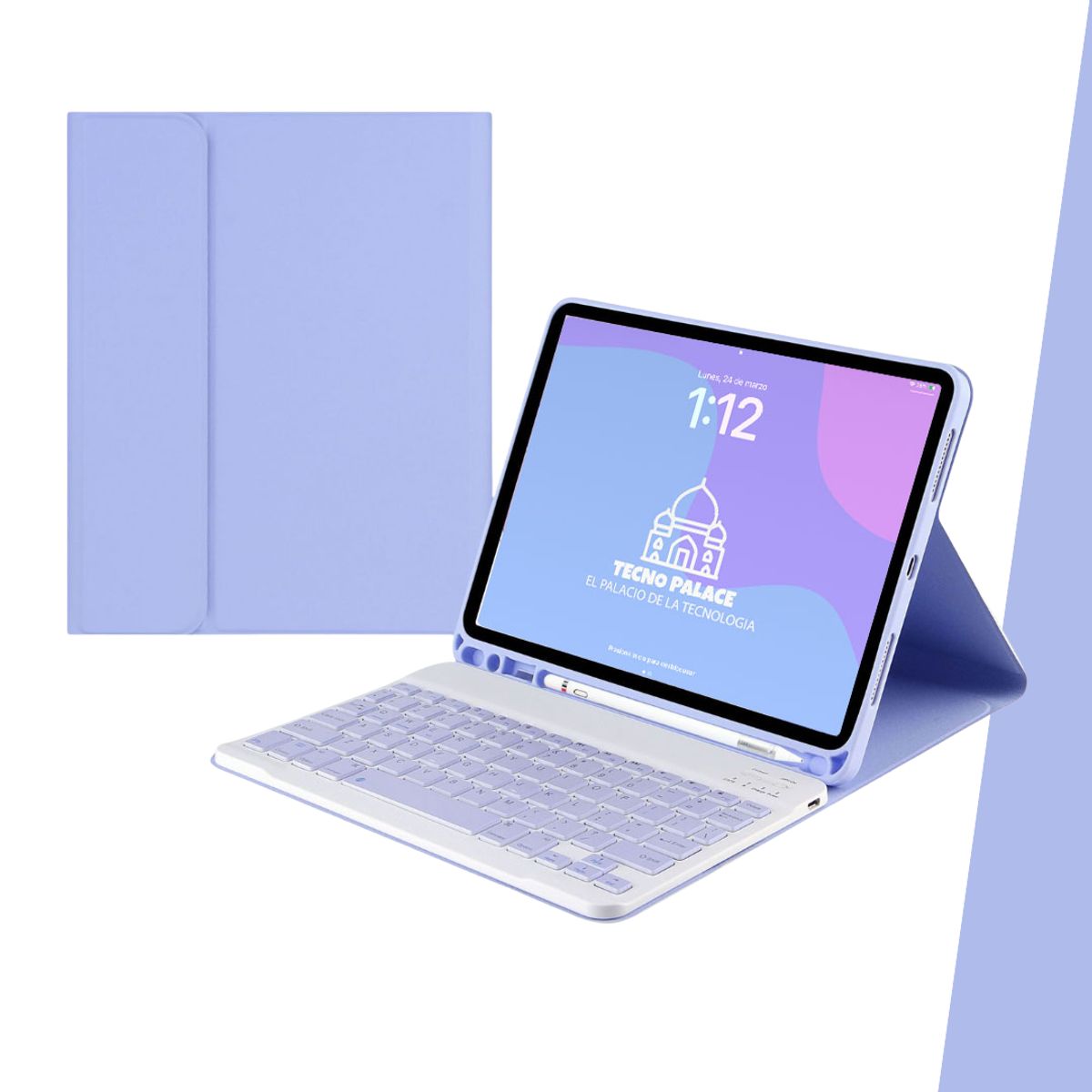 GENERICO - Fundas Con Teclado Premium Para iPad Mini 6-7 Incluye letra Ñ