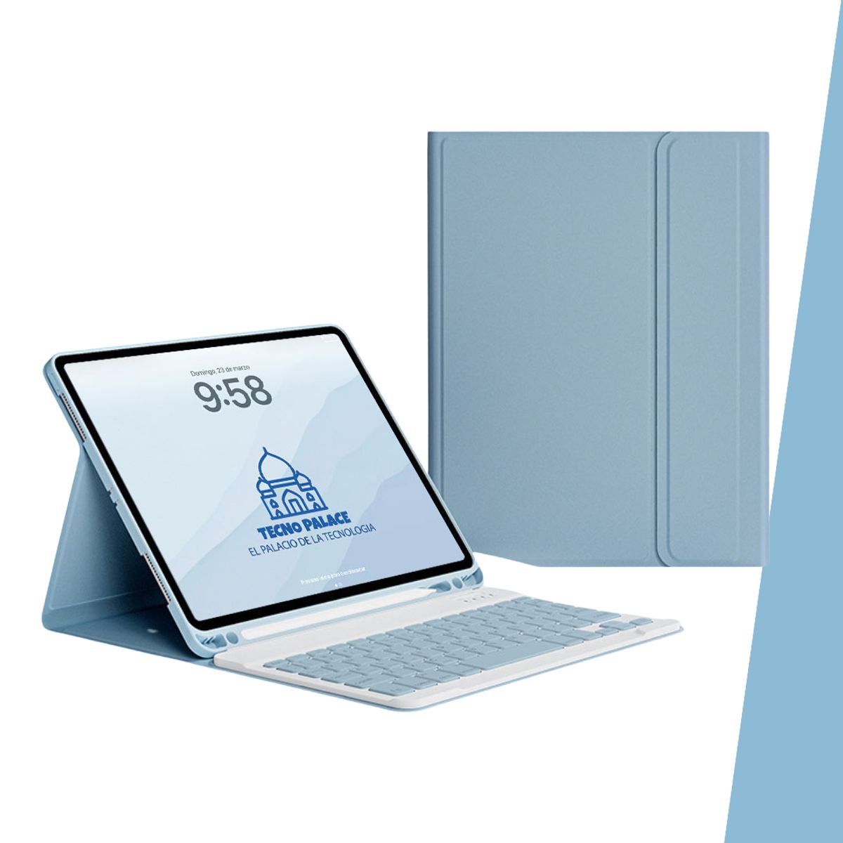 GENERICO - Fundas Con Teclado Premium Para iPad Mini 6-7 Incluye letra Ñ