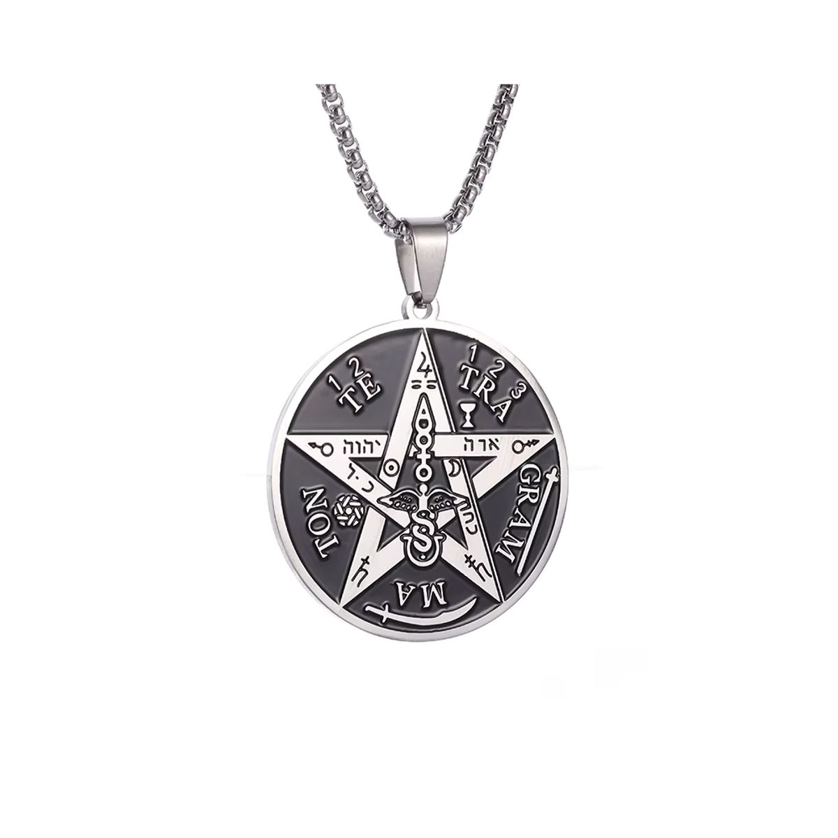 GENERICO - Collar de Acero Colgante Tetragrammaton