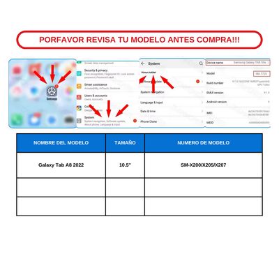 Imagen 2 del producto Fundas Con Teclado Premium Para Tablet Samsung A8 Incluye letra Ñ