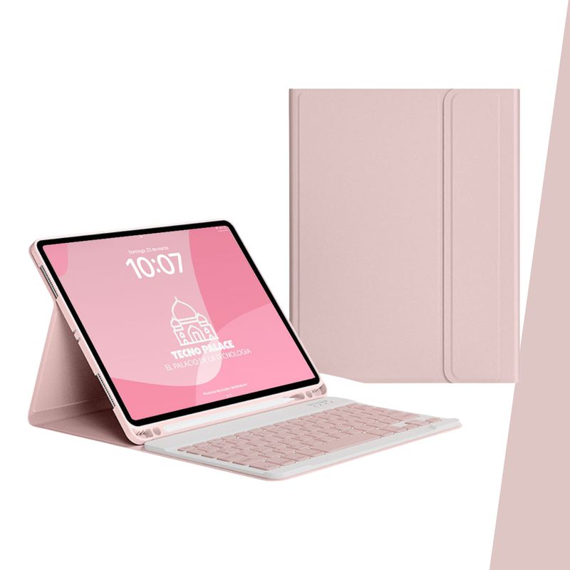 GENERICO - Fundas Con Teclado Premium Para iPad Mini 2-3-4-5 Incluye letra Ñ