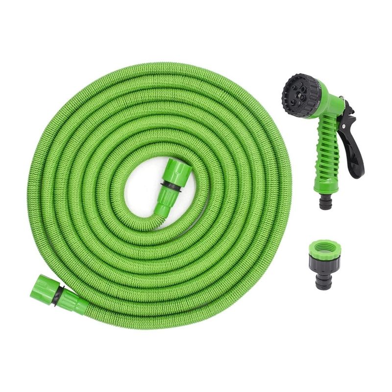 GENERICO - Manguera para Jardín de 15m Extensible y Flexible Conector Rápido