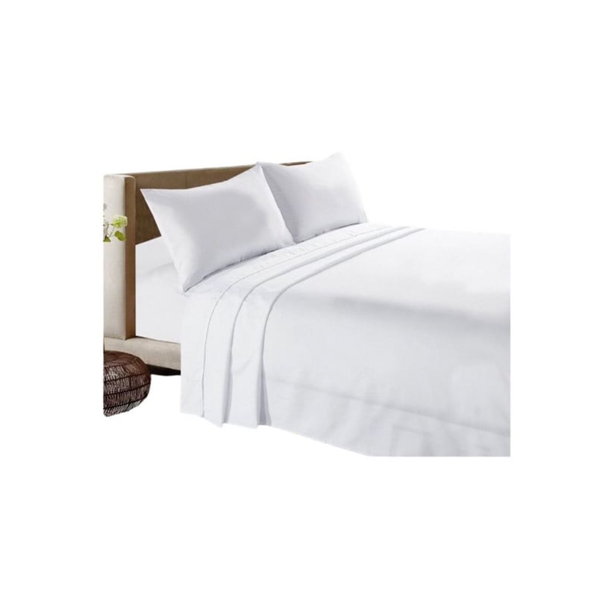 GENERICO - SABANAS 200 HILOS 2 PLAZAS BLANCO