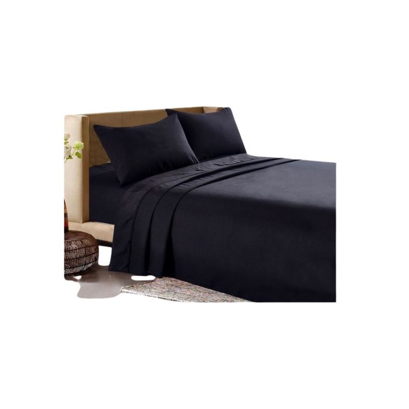 GENERICO - SABANAS 200 HILOS KING NEGRO