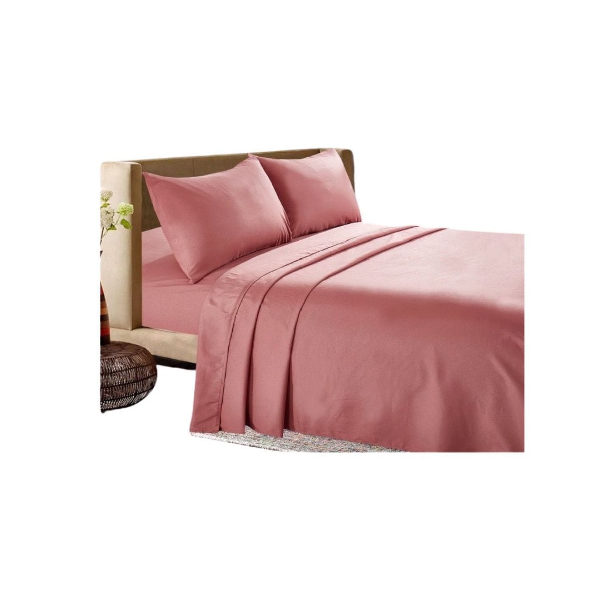 GENERICO - SABANAS 200 HILOS KING ROSA