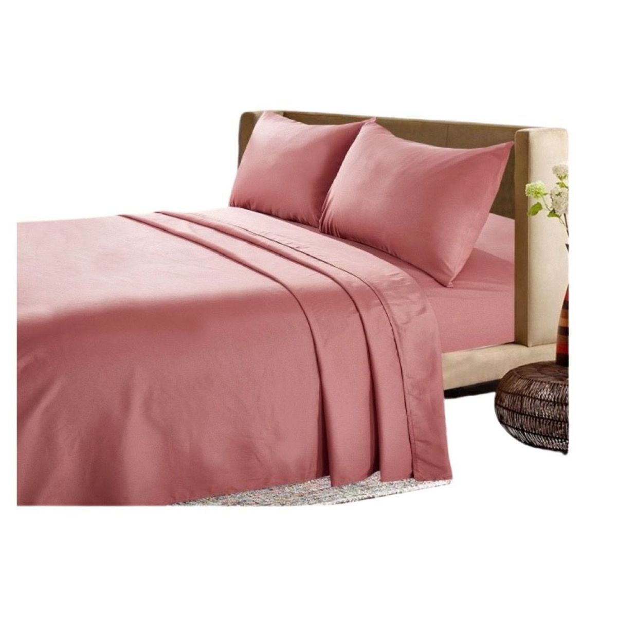 GENERICO - SABANAS 200 HILOS KING ROSA