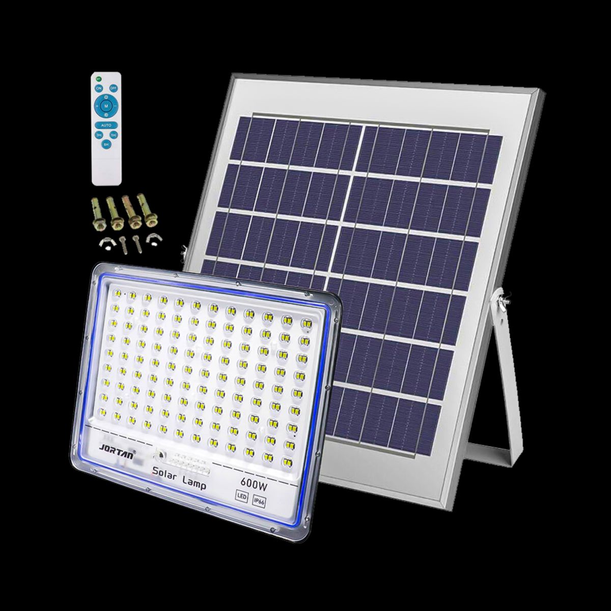 GENERICO - Foco Led con Panel Solar Exterior 600w IP66 Jortan