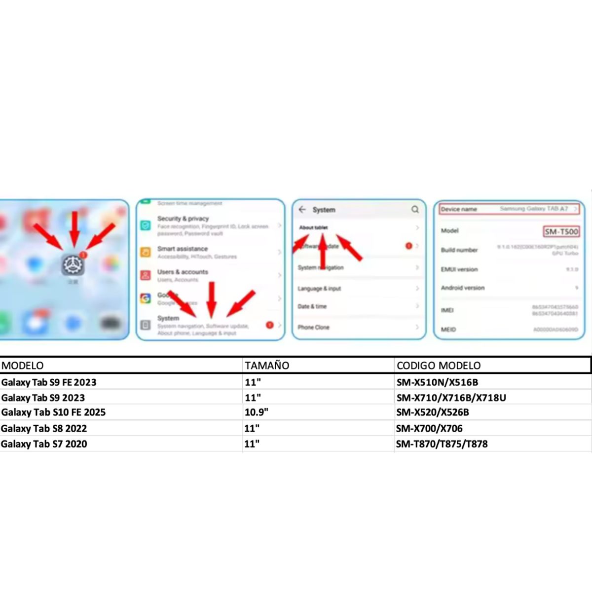 GENERICO - Fundas Con Teclado Premium Para Tablet Samsung S7-S8-S9-S9FE-S10FE - Ñ